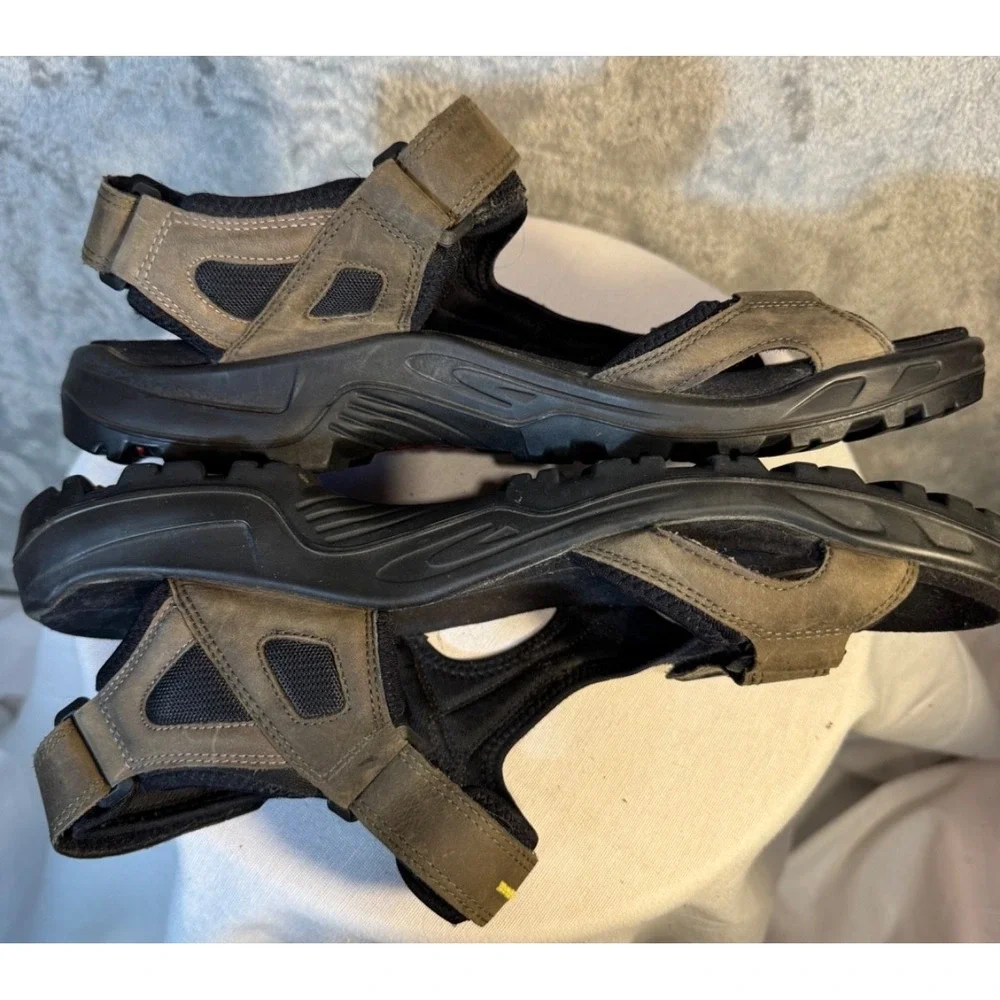 ECCO Men's Yucatan Receptor Brown Leather Hiking Sandals EU 46 US 13 sportswear